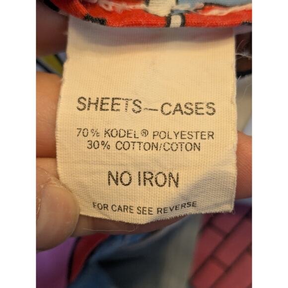 1988 Nintendo Super Mario Legend Zelda Twin Sheet Set Flat Fitted 2 Pillowcases - Picture 9 of 10